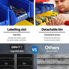 Load image into Gallery viewer, 24 Bin Wall Mounted Rack Storage Tools Steel Board Organiser Work Bench Garage