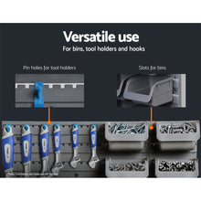 Load image into Gallery viewer, Giantz 96 Storage Bin Rack Wall-Mounted Tool Parts Garage Shelving Organiser