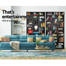 Load image into Gallery viewer, Artiss Adjustable Book Storage Shelf Rack Unit - Black