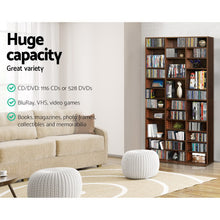 Load image into Gallery viewer, Artiss Adjustable Book Storage Shelf Rack Unit - Expresso