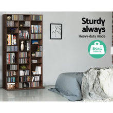 Load image into Gallery viewer, Artiss Adjustable Book Storage Shelf Rack Unit - Expresso