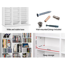 Load image into Gallery viewer, Artiss Adjustable Book Storage Shelf Rack Unit - White
