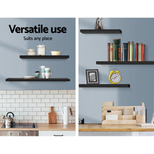 Load image into Gallery viewer, Artiss 3 Piece Floating Wall Shelves - Black