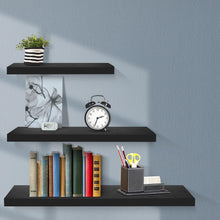 Load image into Gallery viewer, Artiss 3 Piece Floating Wall Shelves - Black