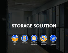 Load image into Gallery viewer, Standard Lock 4-Door Vertical Locker for Office Gym Shed School Home Storage Black