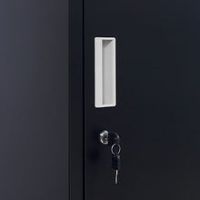 Load image into Gallery viewer, Standard Lock 4-Door Vertical Locker for Office Gym Shed School Home Storage Black