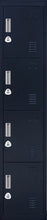 Load image into Gallery viewer, 3-digit Combination Lock 4 Door Locker for Office Gym Black