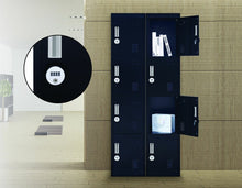 Load image into Gallery viewer, 4-digit Combination Lock 4 Door Locker for Office Gym Black
