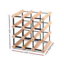 Load image into Gallery viewer, Artiss 12 Bottle Timber Wine Rack
