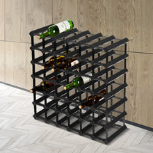 Load image into Gallery viewer, Artiss 42 Bottle Timber Wine Rack Wooden Storage Wall Racks Holders Cellar Black