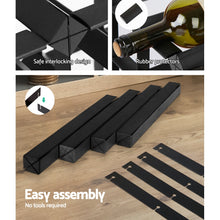 Load image into Gallery viewer, Artiss 72 Bottle Timber Wine Rack Wooden Storage Wall Racks Holders Cellar Black