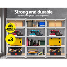 Load image into Gallery viewer, Giants 3x1.8M Warehouse Shelving Rack Racking Garage Metal Storage Shelves