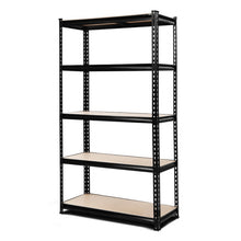 Load image into Gallery viewer, 1.8M 5-Shelves Steel Warehouse Shelving Racking Garage Storage Rack Black