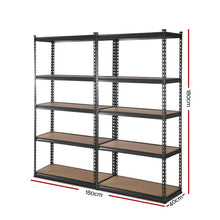 Load image into Gallery viewer, 2x1.8M 5-Shelves Steel Warehouse Shelving Racking Garage Storage Rack Grey