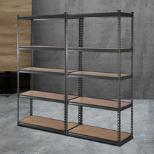 Load image into Gallery viewer, 2x1.8M 5-Shelves Steel Warehouse Shelving Racking Garage Storage Rack Grey