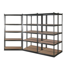 Load image into Gallery viewer, 5x1.8M 5-Shelves Steel Warehouse Shelving Racking Garage Storage Rack Grey