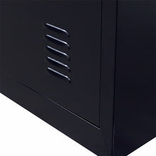 Load image into Gallery viewer, Standard Lock 4-Door Vertical Locker for Office Gym Shed School Home Storage Black
