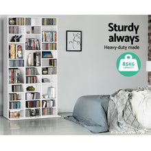 Load image into Gallery viewer, Artiss Adjustable Book Storage Shelf Rack Unit - White
